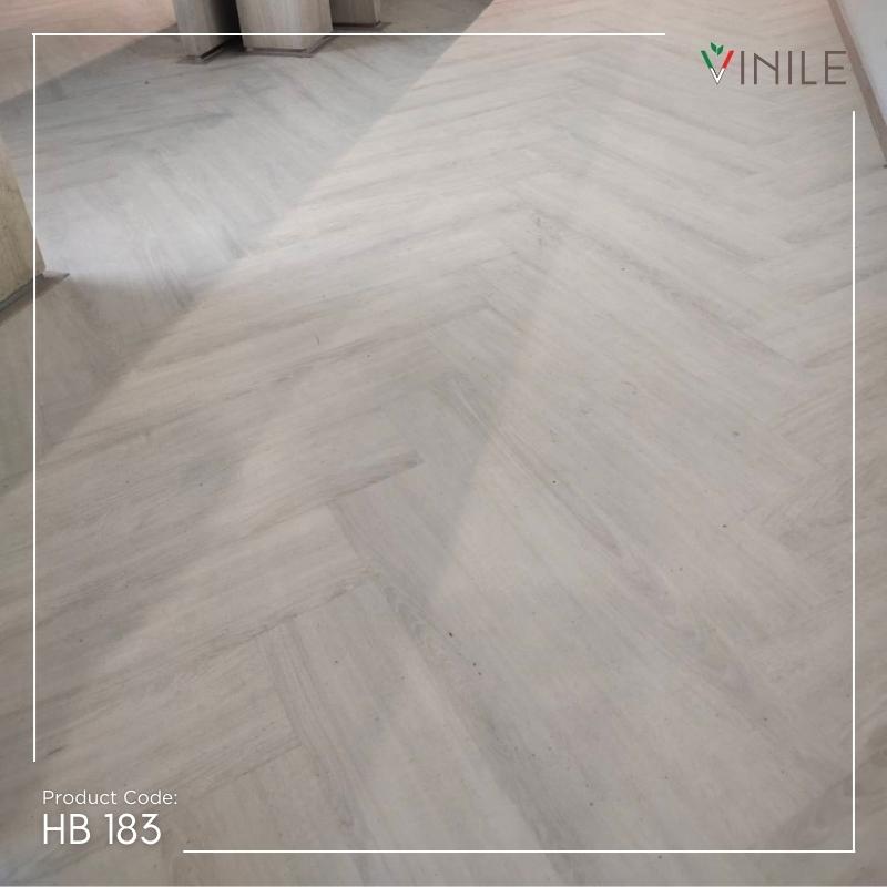 SPC flooring by Vinile Herringbone Series Product Code: HB 183
