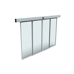 Durable commercial sliding door installed for business environments.