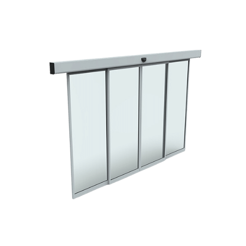 Durable commercial sliding door installed for business environments.