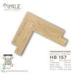 SPC flooring Herringbone series, product code HB 157, 5mm thick with IXPE underlay pad