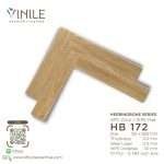 SPC flooring Herringbone series, product code HB 172, 5mm thick with IXPE underlay pad