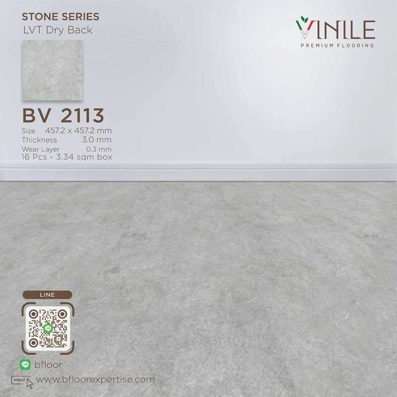 Vinile LVT Stone Series flooring, Product Code BV 2113, showcasing a realistic stone pattern