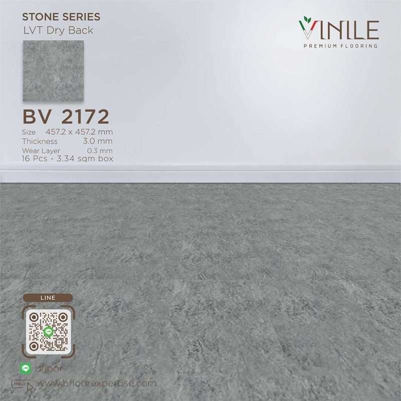 Vinile LVT Stone Series flooring, Product Code BV 2172, showcasing a realistic stone pattern