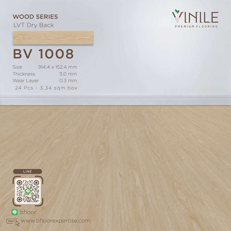 Vinile LVT Wood Series flooring, Product Code BV 1008, showcasing a realistic stone pattern