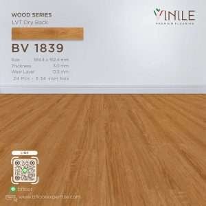 Vinile LVT Wood Series flooring, Product Code BV 1839, showcasing a realistic stone pattern