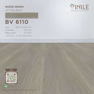Vinile LVT Wood Series flooring, Product Code BV 6110, showcasing a realistic stone pattern