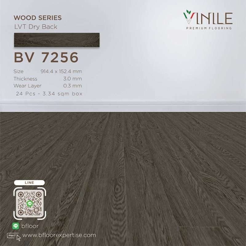 Vinile LVT Wood Series flooring, Product Code BV 7256, showcasing a realistic stone pattern