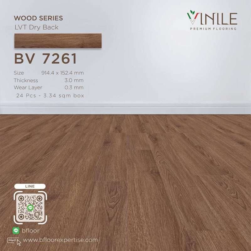 Vinile LVT Wood Series flooring, Product Code BV 7261, showcasing a realistic stone pattern
