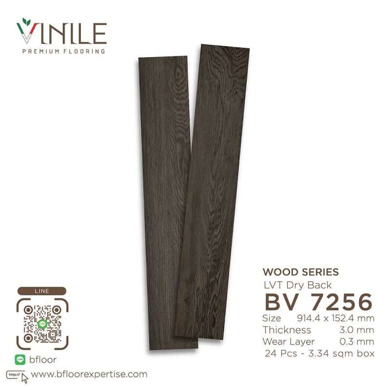 Vinile LVT Wood Series flooring, Product Code BV 7256, showcasing a realistic stone pattern