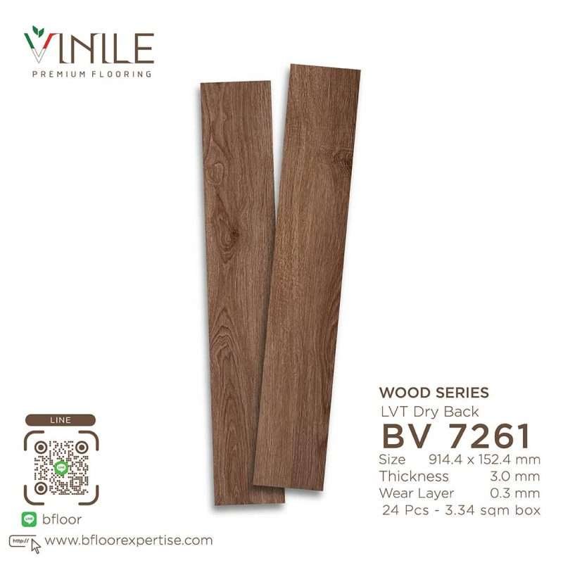 Vinile LVT Wood Series flooring, Product Code BV 7261, showcasing a realistic stone pattern