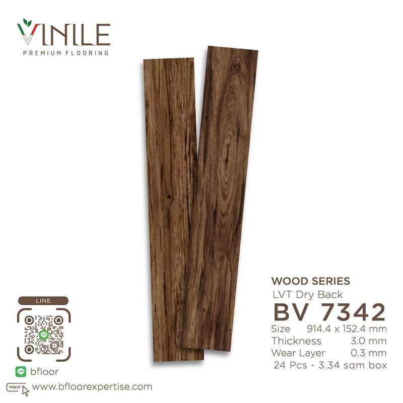 Vinile LVT Wood Series flooring, Product Code BV 7342, showcasing a realistic stone pattern