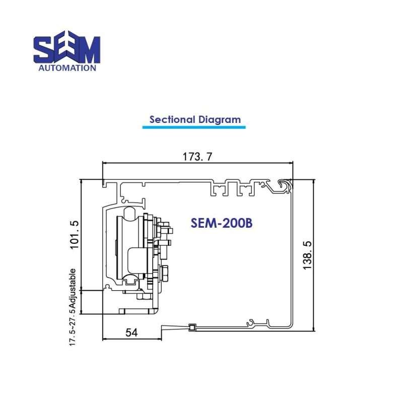 SEM 200B Door Control System with powerful brushless motor and advanced features.