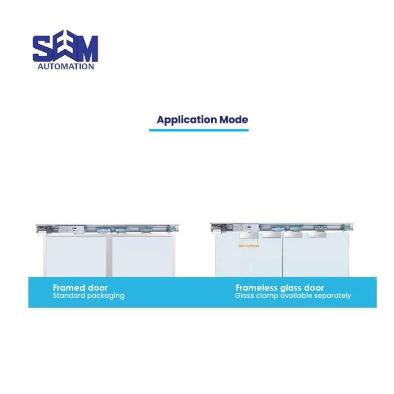 SEM 6S Commercial Sliding Auto Door with powerful brushless motor and advanced safety features.