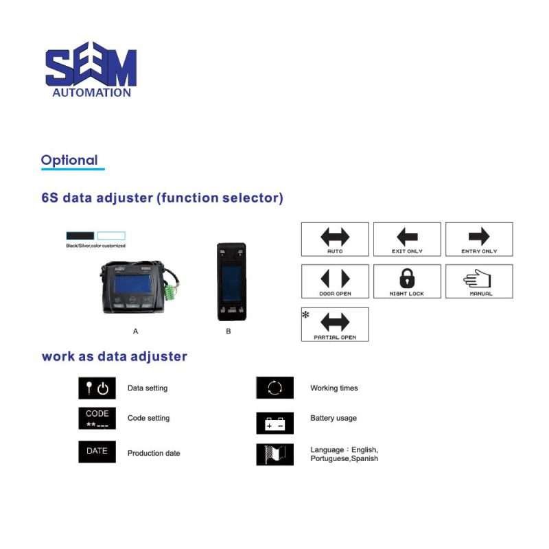 SEM 6S Commercial Sliding Auto Door with powerful brushless motor and advanced safety features.