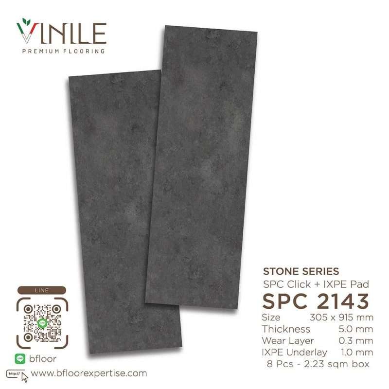 Vinile SPC Stone Series flooring, Product Code SPC 2143, showcasing Real Stone pattern
