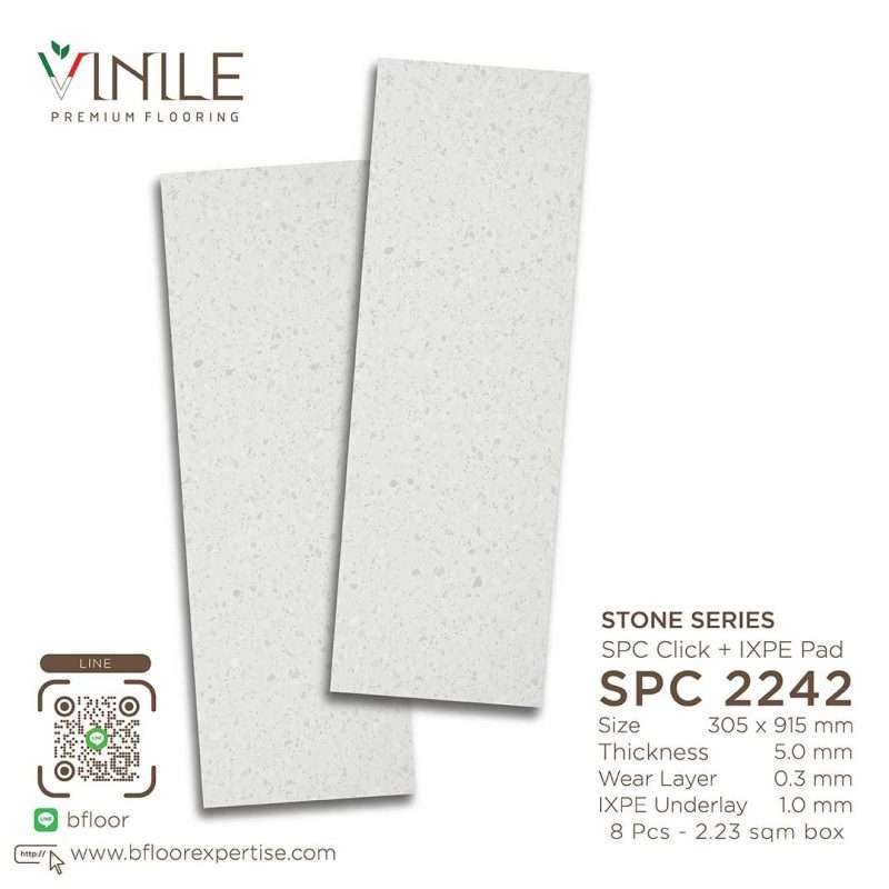 Vinile SPC Stone Series flooring, Product Code SPC 2242, showcasing Real Stone pattern