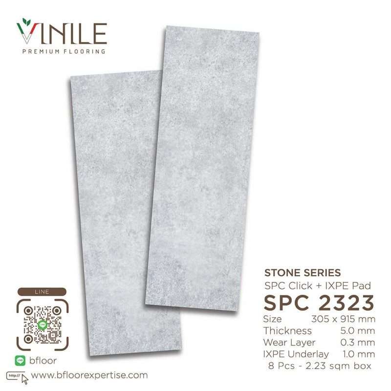 Vinile SPC Stone Series flooring, Product Code SPC 2323, showcasing Real Stone pattern