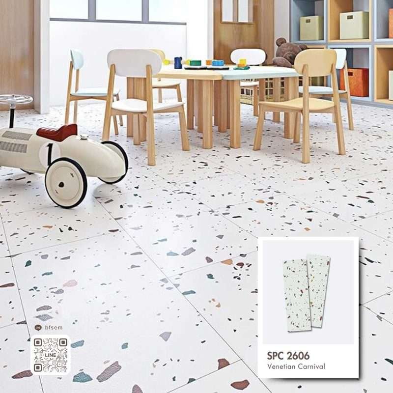 Vinile SPC Stone Series flooring, Product Code SPC 2606, showcasing Real Stone pattern