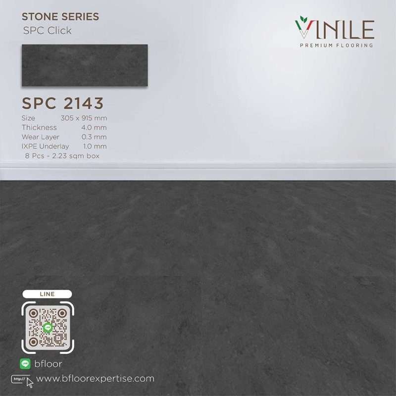 Vinile SPC Stone Series flooring, Product Code SPC 2143, showcasing Real Stone pattern