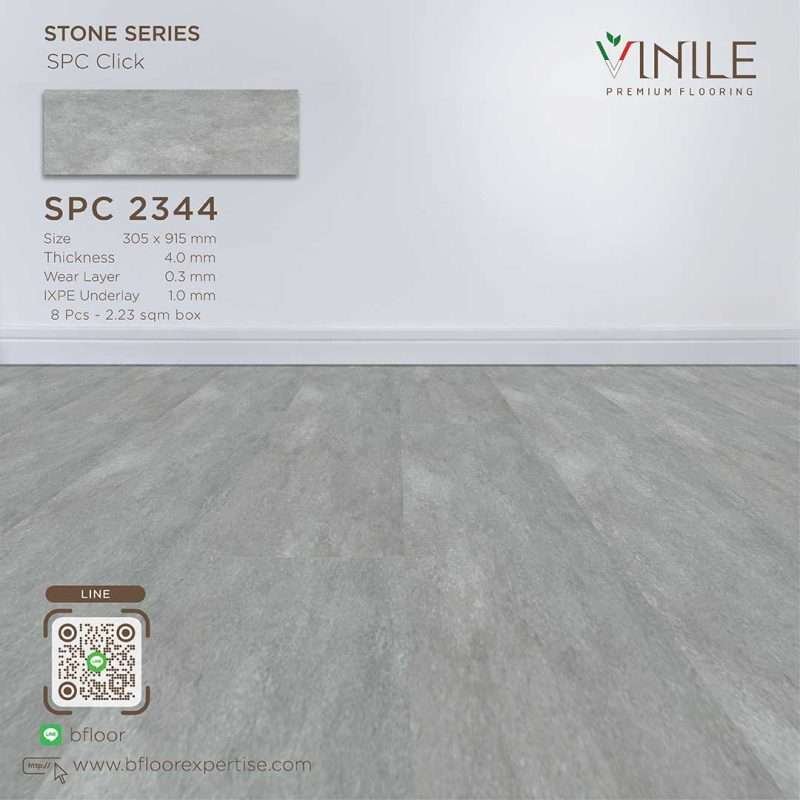 Vinile SPC Stone Series flooring, Product Code SPC 2344, showcasing Real Stone pattern