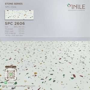 Vinile SPC Stone Series flooring, Product Code SPC 2606, showcasing Real Stone pattern