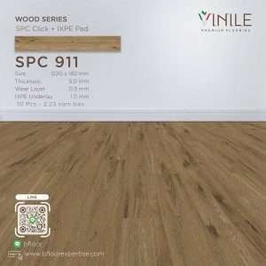 Vinile SPC Wood Series flooring, Product Code SPC 911, showcasing wood grain pattern
