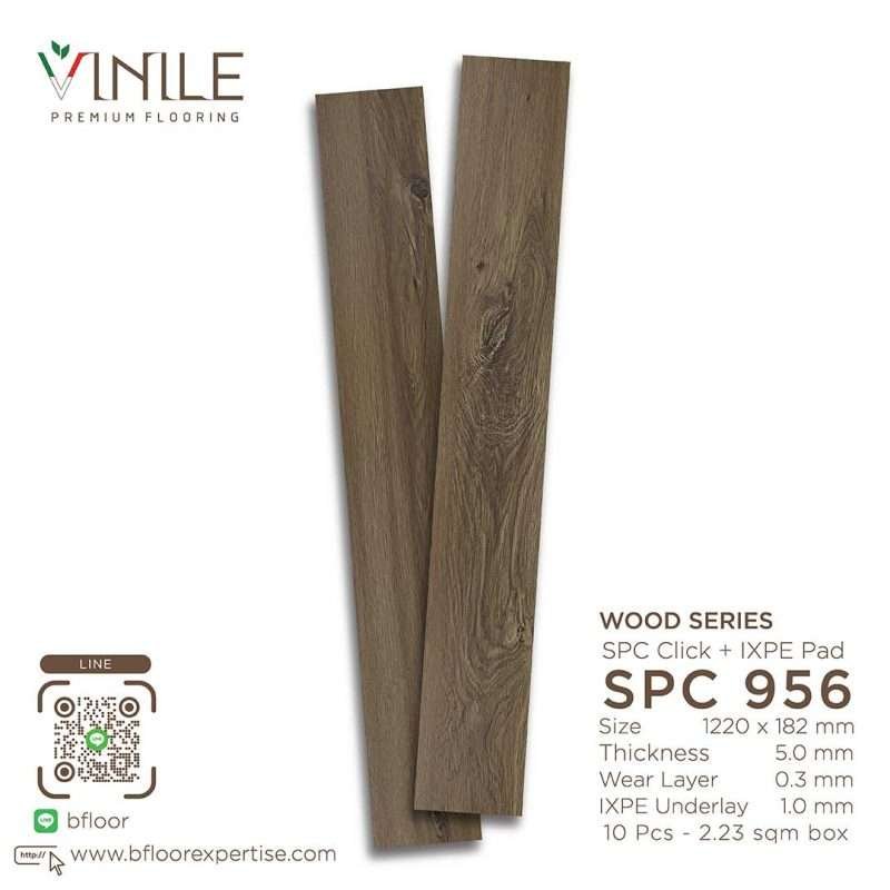Vinile SPC Wood Series flooring, Product Code SPC 956, showcasing wood grain pattern