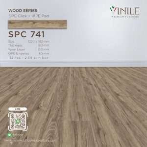 Vinile SPC Wood Series flooring, Product Code SPC 741, showcasing wood grain pattern