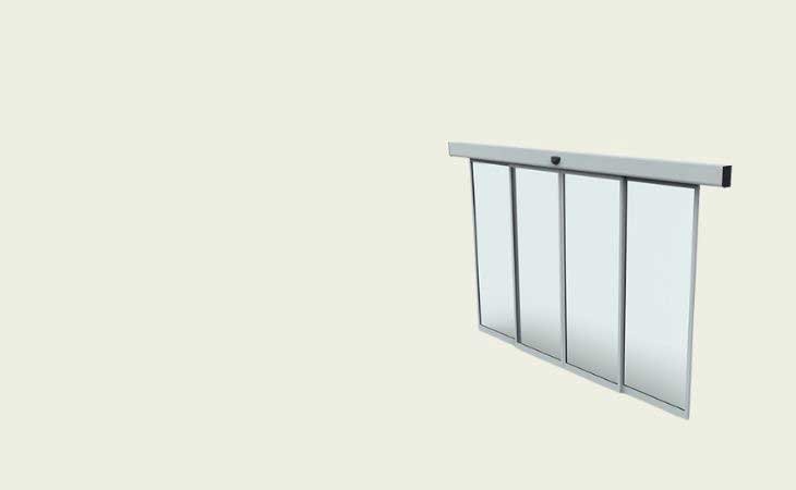 Commercial sliding automatic door featuring a sleek design and advanced technology for high-traffic entrances.