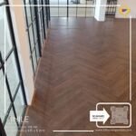 VINILE SPC Click Flooring Code HB 141 Herringboneseries light tone look, 5 mm thick, 100% waterproof.