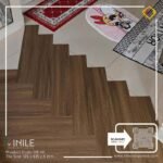 VINILE SPC Click Flooring Code HB 141 Herringboneseries light tone look, 5 mm thick, 100% waterproof.