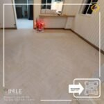 VINILE SPC Click Flooring Code HB 158 Herringboneseries light tone look, 5 mm thick, 100% waterproof.