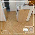 VINILE SPC Click Flooring Code HB 172 Herringboneseries medium tone look, 5 mm thick, 100% waterproof.