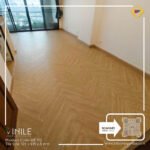 VINILE SPC Click Flooring Code HB 172 Herringboneseries medium tone look, 5 mm thick, 100% waterproof.