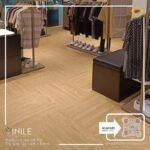 VINILE SPC Click Flooring Code HB 172 Herringboneseries medium tone look, 5 mm thick, 100% waterproof.
