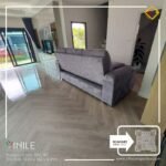 VINILE SPC Click Flooring Code SPC 197 wood grey medium tone look, 5 mm thick, 100% waterproof.