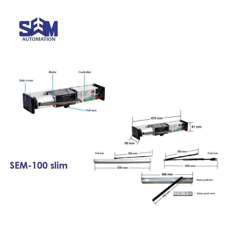 SEM 100 Slim Automatic Swing Door Operator for medical and commercial doors