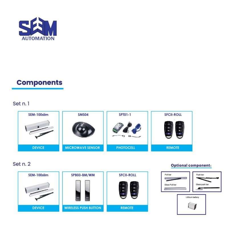 SEM 100 Slim Automatic Swing Door Operator for medical and commercial doors