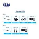 SEM 350 Commercial Sliding Auto Door with powerful brushless motor and advanced safety features.