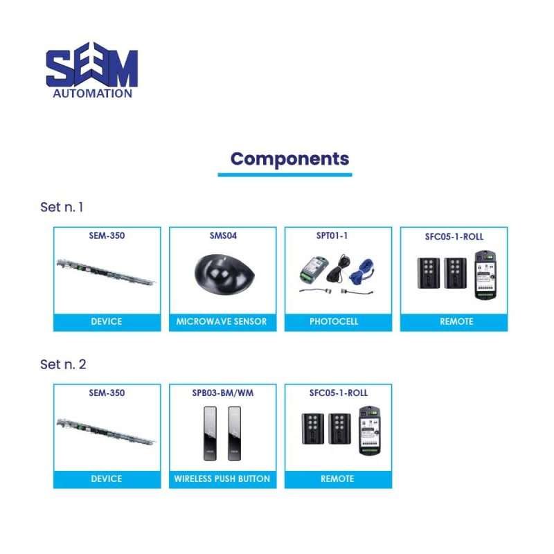 SEM 350 Commercial Sliding Auto Door with powerful brushless motor and advanced safety features.