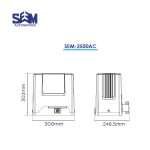 SEM 2500 AC heavy-duty sliding gate motor with smartphone control