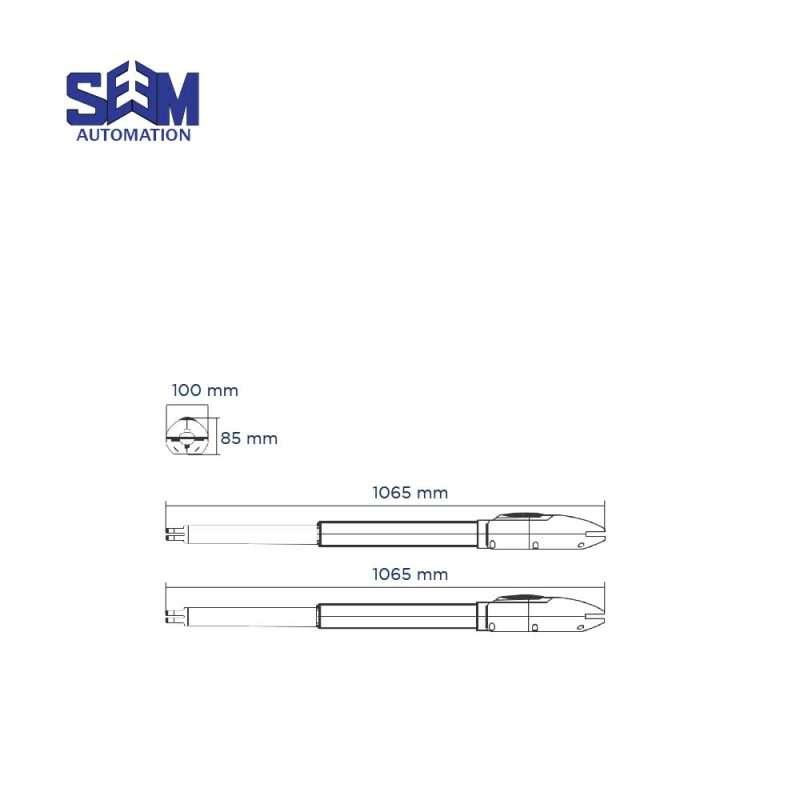 SEM S300DC swing gate motor with solar battery backup and smartphone control