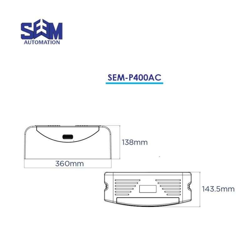 SEM P400AC swing gate motor with articulated arm and smartphone control