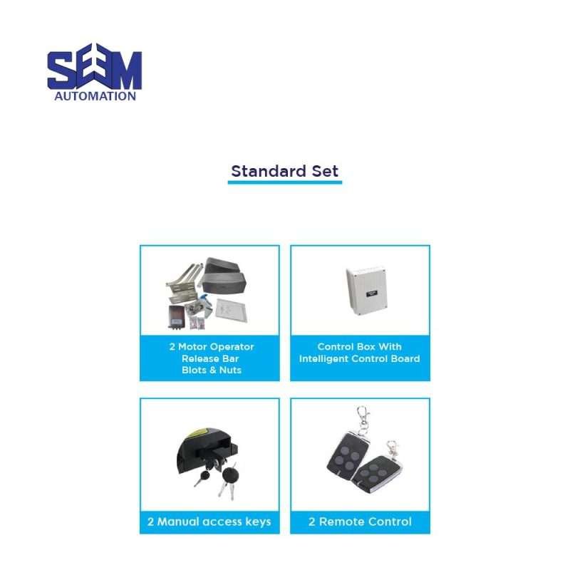 SEM P400AC swing gate motor with articulated arm and smartphone control