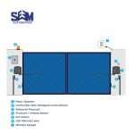 SEM P400AC swing gate motor with articulated arm and smartphone control