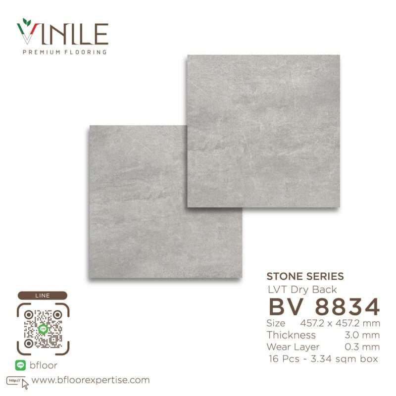 Vinile LVT Stone Series flooring, Product Code BV 8834, showcasing a realistic stone pattern