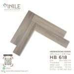 SPC flooring Herringbone series, product code HB 618, 5mm thick with IXPE underlay pad
