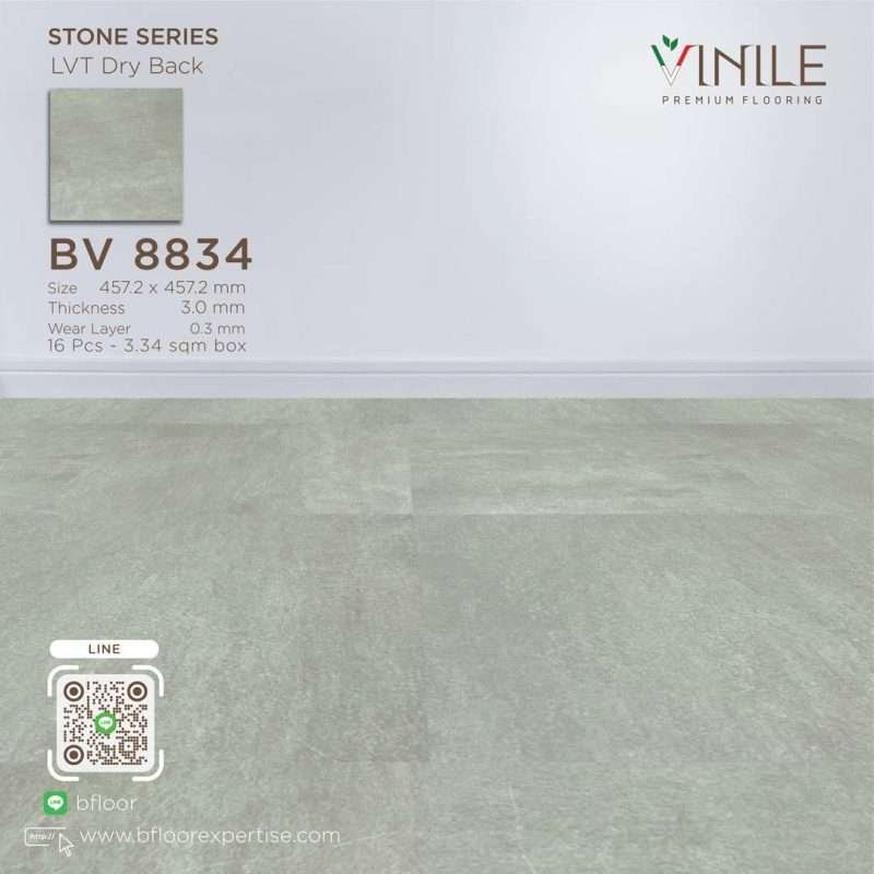 Vinile LVT Stone Series flooring, Product Code BV 8834, showcasing a realistic stone pattern