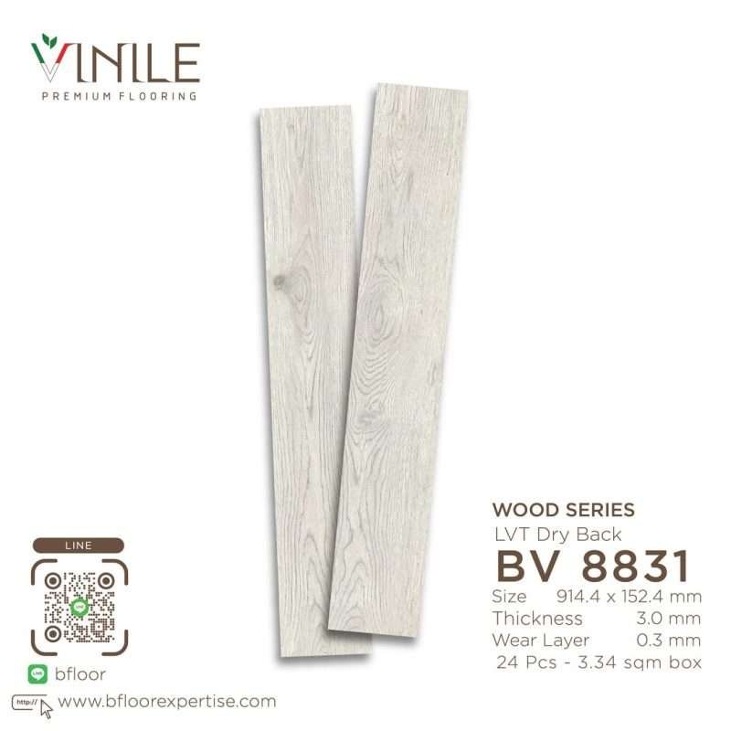 Vinile LVT Wood Series flooring, Product Code BV 8831, showcasing a realistic stone pattern