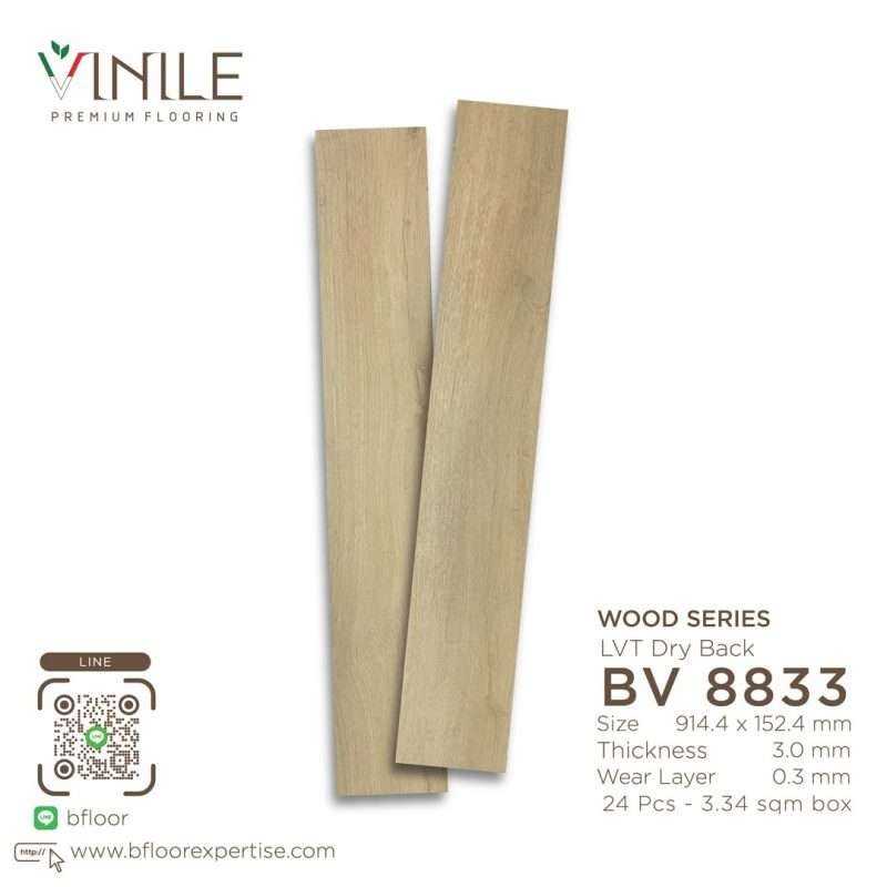 Vinile LVT Wood Series flooring, Product Code BV 8833, showcasing a realistic stone pattern